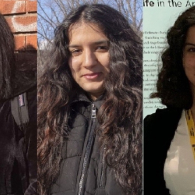 Leidy Paola Duque, Sihem et Iman Youbi portent la voix des jeunes en HLM dans le cadre des Journées de la persévérance scolaire.