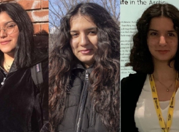 Leidy Paola Duque, Sihem et Iman Youbi portent la voix des jeunes en HLM dans le cadre des Journées de la persévérance scolaire.